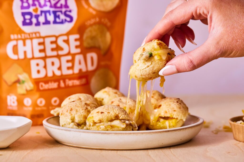 Great snack to just pop in oven for parties or just to snack on. The cheddar and parmesan is just the right taste for me. Its gluten free, a crispy outer coating with fluffy inside.